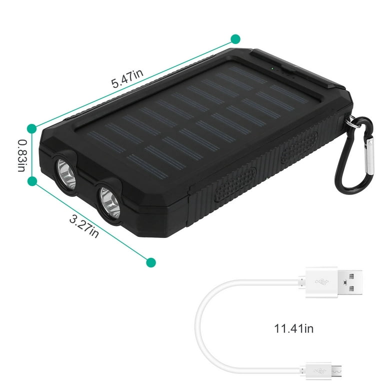 Solar Power Bank, iMounTEK 10000mAh External Battery Pack with