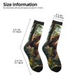 thumbnail image 2 of Honeii Jungle Hat Bear Print Children's Colorful Socks,Unisex Kids and Toddlers' Cushioned Sock,Kids Athletic Crew Socks,for Everyday Wear and Sports, 2 of 5