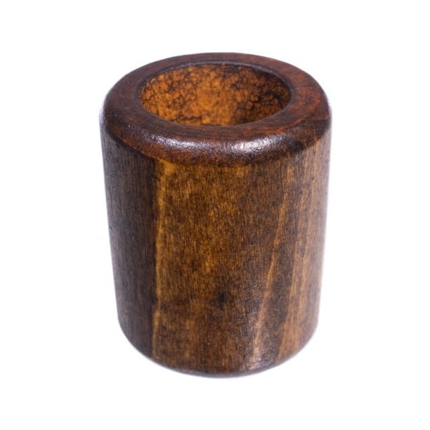 Craft County Dark Wood Cylinder Beads 1 1/8 Inch x 1 1/2 Inch Bead in Multiple Size Options