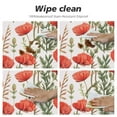 thumbnail image 4 of JEUXUS Poppy Flower Round Table cover Watercolor Floral Circle Table Cover Stain Resistance Water Repellent Free Table Cloth for Home Kitchen Party Patio Dining Indoor Outdoor, 4 of 7
