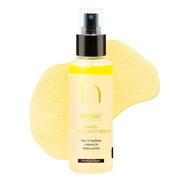HAMEL Vegan Double Shot 12GF Core Glow Mist Serum con péptidos, colágeno y aceite de jojoba, Glow Elasticity Spray Serum para una piel de aspecto más joven, cuidado todo en uno, 3.38 fl.oz.