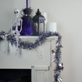 thumbnail image 3 of Black and Silver with Ghosts Halloween Tinsel Garland - 50 feet, Unlit, 3 of 3