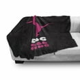 thumbnail image 3 of Chihuahua Soft Flannel Fleece Throw Blanket, Dog Grooming Typography and Puppy Standing with Funny Hair Bow, Cozy Plush for Indoor and Outdoor Use, 50" x 60", Charcoal Grey Hot Pink, by Ambesonne, 3 of 6