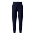thumbnail image 6 of VBVC Women's High Waisted Yoga Joggers , Slim Stretchy Lounge Pants For Women , Ladies' Fall Winter Running Bottoms with Pockets, *Navy , Medium, 6 of 7