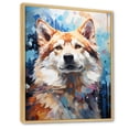 thumbnail image 2 of Designart "Affectionate Akita Companion I" Animals Dog Floater Framed Canvas Wall Art, 2 of 5