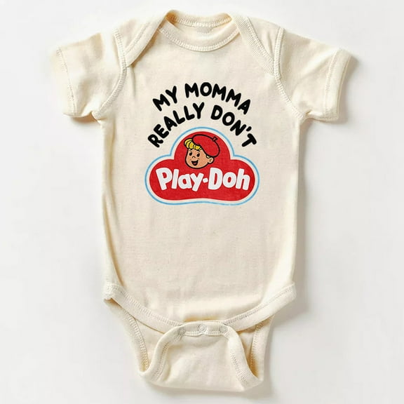 My Momma Really Don'T Play-Doh Baby Bodysuit Cute Baby Onesie, Baby Bodysuit Lat 4424 Cute Baby Onesie, BABY BODYSUIT LAT 4424