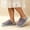 Blue, variant on Women Closed Toe Striped Curly Fleece Mule Slippers, Color Block Soft Cushioned Flat Indoor Footwear For Bedroom Daily Household Rest Use(Green,6-6.5)