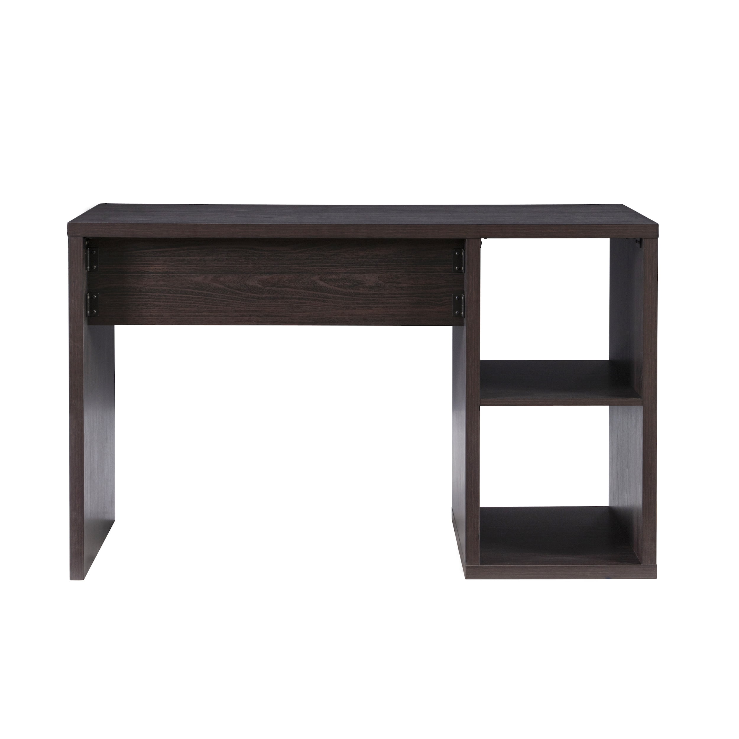 Linon Duhon Transitional Double Cubby Storage Writing Desk, Espresso