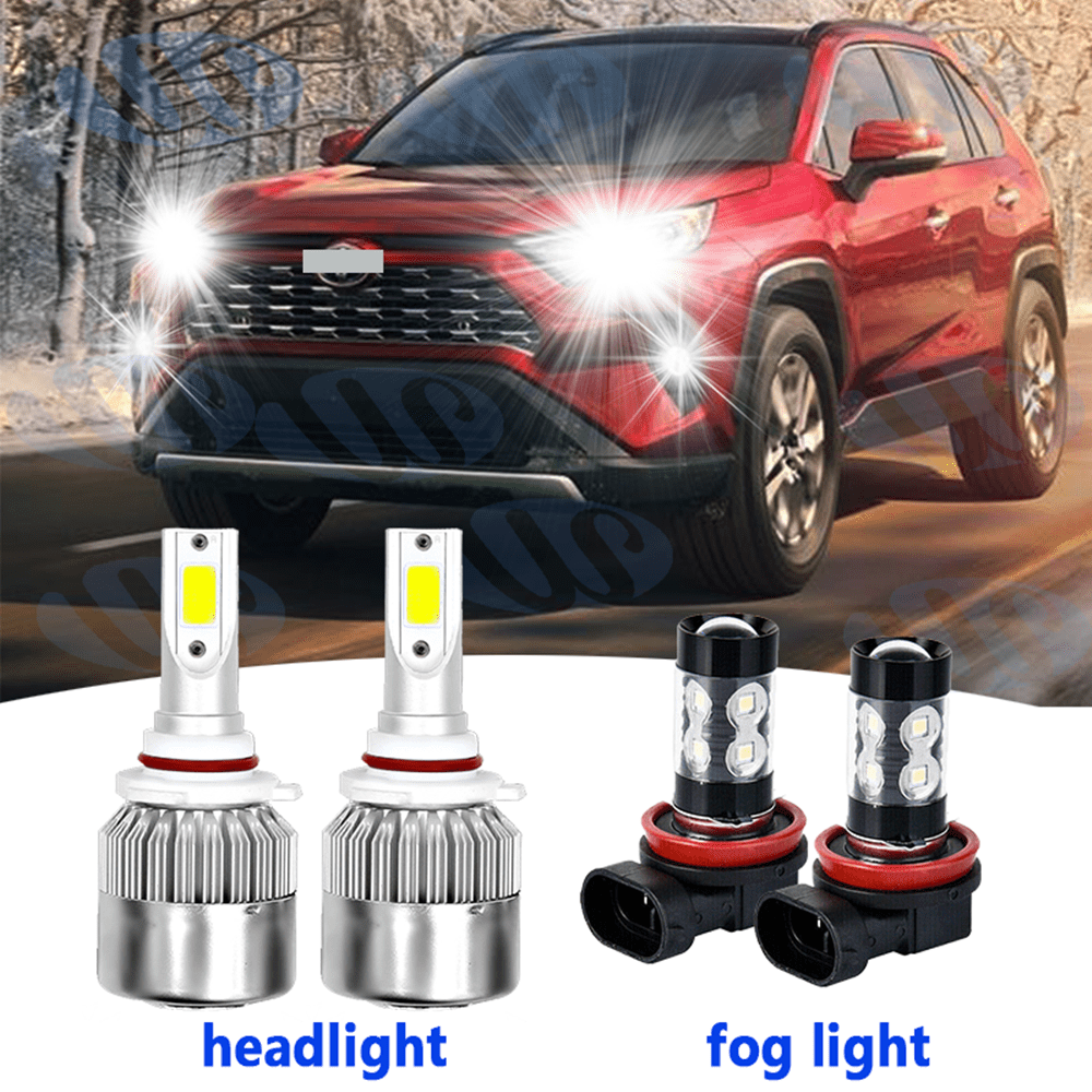 4x H11 LED Headlight Bulb Hi/Lo Beam 6000K F2 For Jeep Grand Cherokee 2017-2018 