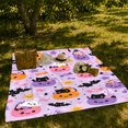 thumbnail image 7 of Whimsical autumn celebration Cats Ghosts Bats Pastel Purple Pattern, Warm Flannel Blanket for Living Room and Bedroom, Playful Pet Portrait Pattern, Cat Lovers autumn celebration Gift, 7 of 7