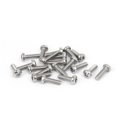 thumbnail image 1 of Unique Bargains M4 x 14mm 316 en Acier Inoxydable Tour de Tête Machine Vis Argent Ton 20pcs, 1 of 2