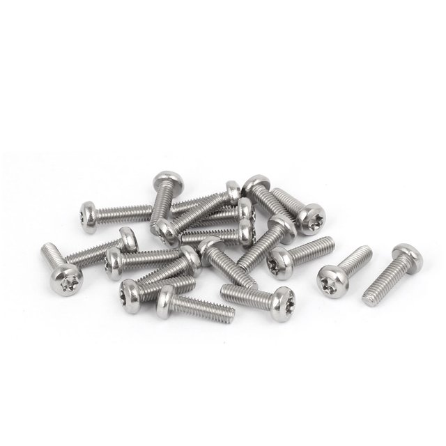 Unique Bargains M4 x 14mm 316 en Acier Inoxydable Tour de Tête Machine Vis Argent Ton 20pcs