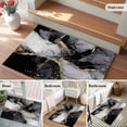thumbnail image 5 of Black Grey Marble Entryway Rug 2'x3'&nbsp; Non Slip Front Door Mats, Modern Gradient Abstract Aesthetic Entrance Rugs Indoor Outdoor Carpet, Washable Floor Mats Small Area Rug for Bedroom Kitchen, 5 of 8