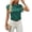 Green, variant on Women's Bow Tie Collar Satin Blouse, Flutter Sleeve Casual Top, Elegant Shirt for Women, Lightweight Office Wear, Sizes S-XL