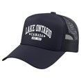 thumbnail image 1 of Unisex Retro Lake Ontario Baseball Cap - Vintage Graphic Trucker Hat with Classic Fit Design, 1 of 2