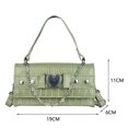 thumbnail image 2 of Bolsa de mano de cocodrilo para mujer, de hombro con cadena de amor, de mensajero de cuero PU Tmvgtek Para Estrenar, 2 of 9