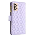 thumbnail image 4 of SaniMore for Samsung Galaxy A33 5G PU Leather Case, Magnetic Clasp Flip Zipper Wallet Cover with Card Slot & Adjustable Kickstand Wrist Strap Full Body Protective Shell for Women Girls, Purple, 4 of 9