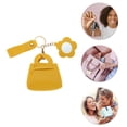 thumbnail image 4 of Unique Bargains 1 Pc Handbag Charms Keychains Flower Mirror Bag Accessories Yellow, 4 of 6