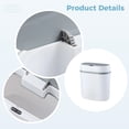 thumbnail image 3 of Touchless Slim Trash Can, Automatic Trash Can with Flip-up Lid, Motion Sensor Garbage Can for Tight Space Living Room Bedroom Bathroom Kitchen, White & Grey, 3 of 5