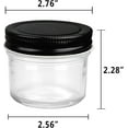 thumbnail image 2 of 4oz Glass Jars With Lids,small Mason Jars Wide Mouth,mini Canning Jars With Black Lids For Honey,jam,jelly,baby Foods,wedding Favor,shower Favors,spic, 2 of 5
