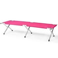 thumbnail image 3 of Camping Cot  Portable Folding Camp Bed - 600D Sleeping Cot for Adults with Steel Frame by Outdoors Pink, 3 of 12