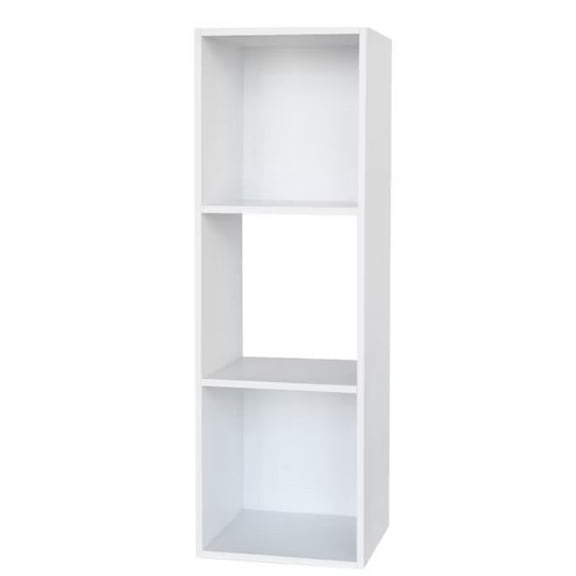 Style Selections 35.9-Inches H x 12.24-Inches W x 11.63-Inches D White Stackable Wood laminate 3 Cube organizer