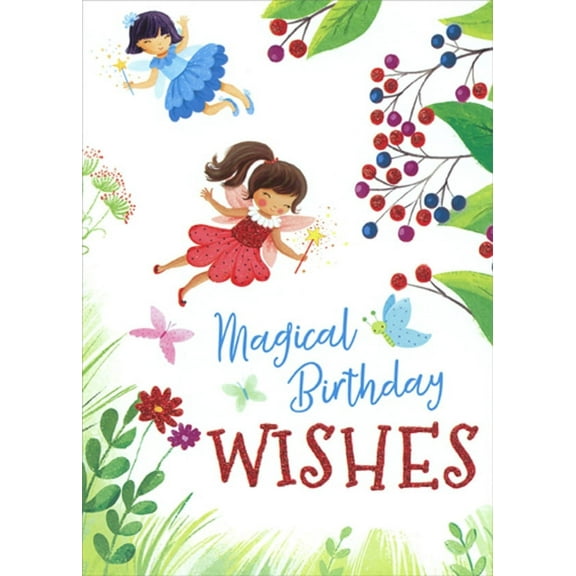 Paper House Productions Magical Birthday Fairies Juvenile Birthday Card for Girls : Kids : Children
