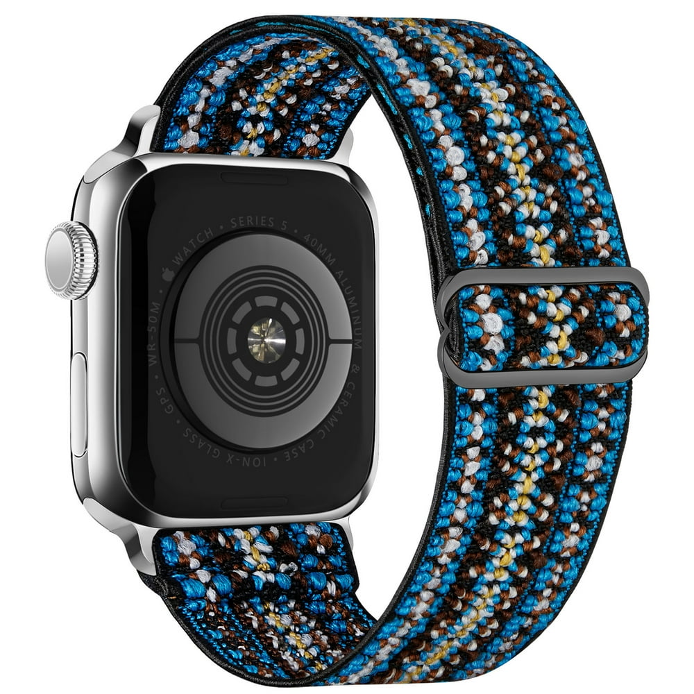CCnutri - Compatible with Apple Watch Bands 38mm 40mm 42mm 44mm, Adjustable Stretchy Braided