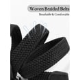 thumbnail image 4 of Maikun Belts for Women Elastic Braided Woven Belts 2pc Black Brown Women Belt for Casual, 4 of 7