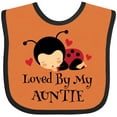 thumbnail image 3 of Inktastic Loved by My Auntie Ladybug Boys or Girls Baby Bib, 3 of 4
