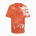 thumbnail image 4 of TOWED22 Womens Halloween Bow Graphic Oversized Shirts Spooky Season Tee Short Sleeve Bleached Tops(Orange,M), 4 of 7