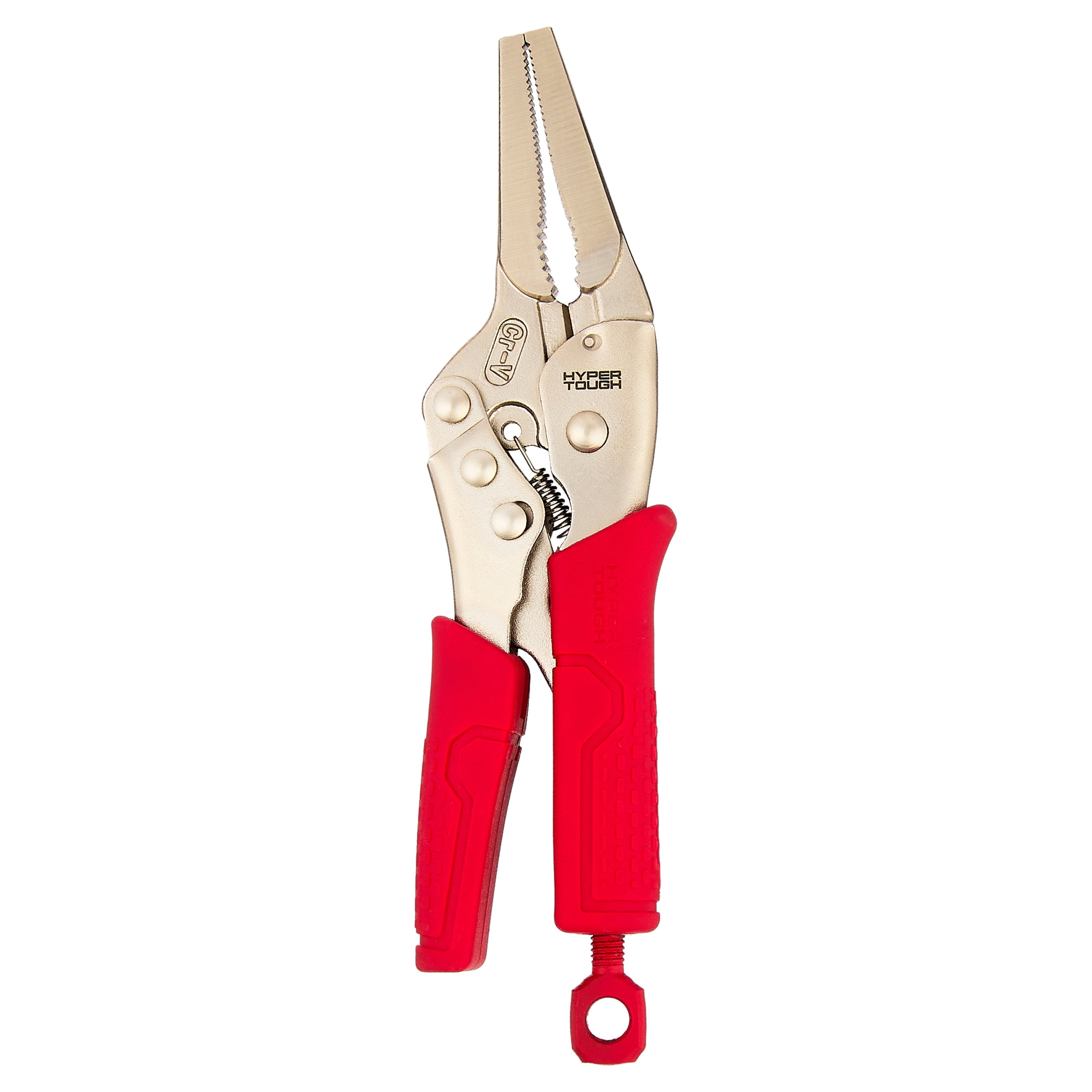 Hyper Tough 6-inch Long-Nose Locking Pliers with Triggerless Release
