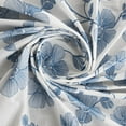 thumbnail image 2 of Zelouf Glenda Floral Embroidery Cotton Voile  , Sewing, DIY, Crafts Fabric by the Yard, White/river, 1 Yard, 2 of 3