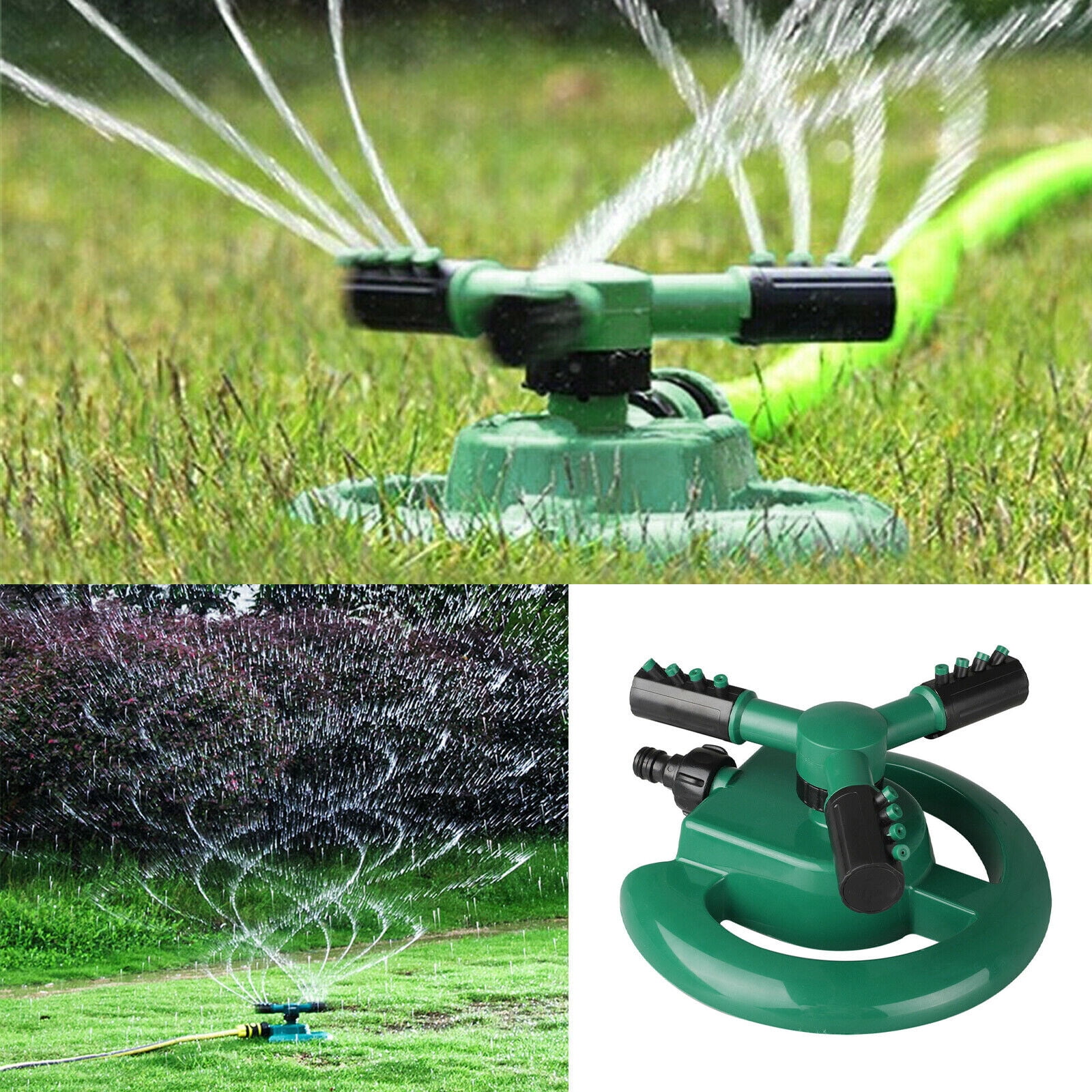 Garden Sprinkler Spray Head 360° Automatic Rotating Lawn Grass