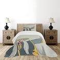 thumbnail image 4 of Ambesonne Kabuki Quilted Bedspread Set 2 Pcs, Old Japanese Person, Twin Size, Multicolor, 4 of 5