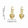 thumbnail image 2 of KDSJSXW Flat Back Stud Earrings Golds Heart Earrings Women's Metal Simple Three Dimensionals Earrings Gold Stud Earrings Pearl Drop Earrings Small Pearl Earrings(Gold,One Size), 2 of 6