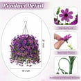 thumbnail image 2 of Artificial Fake Spring Hanging Flowers Plants with Basket Outdoor Flower Decor, Faux Silk Colorful Daisy in Metal Coconut Lining Pot Plastic Shrubs Decor Farmhouse Home Garden (Rose Pink), 2 of 5