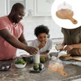 thumbnail image 3 of 1 Set Wood Cake Stand with Clear Lid Food Snacks Desserts Serving Tray Dish, 3 of 8