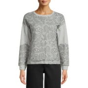 Resource Club Long Sleeve Lace Sweatshirt, Womens