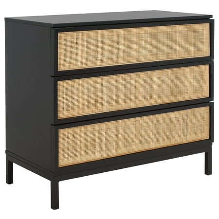 SAFAVIEH Genevieve Mid-Century Retro 3 Drawer Dresser White/White Washed (36 in. W x 18 in. D x 36 in. H)