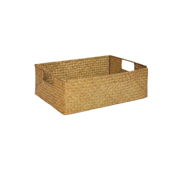 Almacenamiento De Algas Hecha A Mano, Caja De Almacenamiento Tejida Con Asa Para El Hogar, La Cocina Y La Oficina Scienceny HA040778-02
