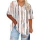 thumbnail image 1 of Hecho para Más Camisa de las Mujeres, Manga Corta con Cuello en V de Tamaño Más Grande, Camisa de Base de Impresión para las Mujeres, 1 of 6
