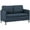 Dark Blue, variant on HOMCOM 53" Loveseat Sofa for Bedroom Modern 2 Seater Couch with Steel Legs