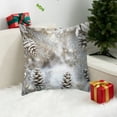 thumbnail image 4 of Virelaxpo 17in Single Christmas Pillow Cover - Cotton Decorative Case with Hidden Zipper for Sofa and Bed Festive Decor, 4 of 5