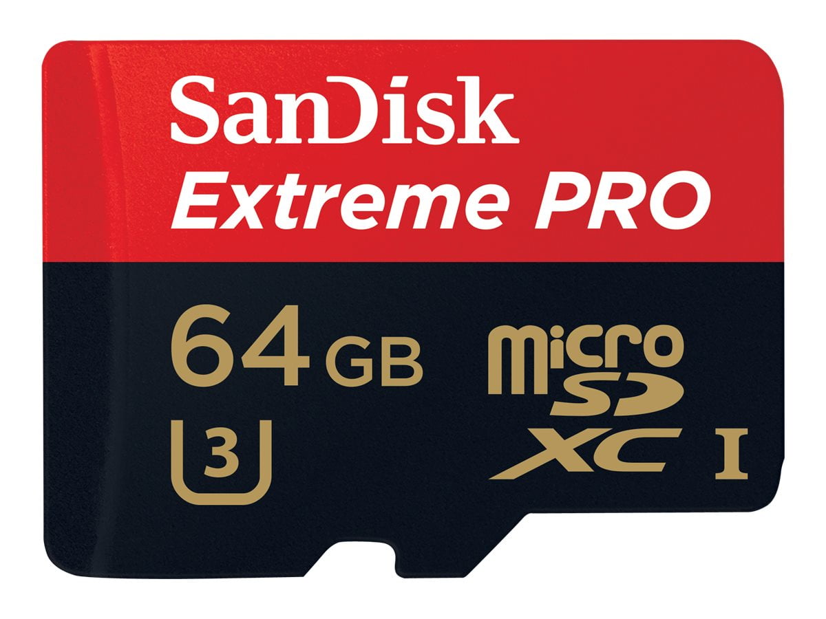 SanDisk 64GB Micro SD SDXC Class 10 Extreme PRO 170MB/s-90MB/s con adattatore 