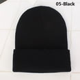 thumbnail image 3 of Beanie Winter for Women Men Boys Girls Crochet Skullies Hat Solid Color Unisex Autumn Knitted Beanies Cap Wild Accessories navy Head 45-60cm, 3 of 6