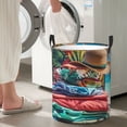 thumbnail image 5 of Sikiie Tropical Vacation Essentials Print Round Dirty Clothes Basket, Waterproof Standing Foldable Storage Basket, for Laundry Room, Bedroom, Bathroom Storage-Medium, 5 of 6