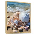 thumbnail image 2 of Designart "Seashell Beauty Beach Photo VII" Animals Floater Framed Canvas Print, 2 of 7