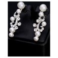 thumbnail image 5 of Naierhg Alloy Rhinestone Faux Pearl Necklace Earrings Women Bride Jewelry Set, 5 of 8