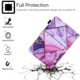 thumbnail image 3 of Marble Case for Kindle Fire HD 10 Plus 2021, Fire HD 10.1-inch Cover 11th Gen 2021, Allytech Slim PU Leather with Shockproof TPU Multi-Angle Viewing Stand Auto Sleep Wake Case Sleeve, Purple Grid, 3 of 7